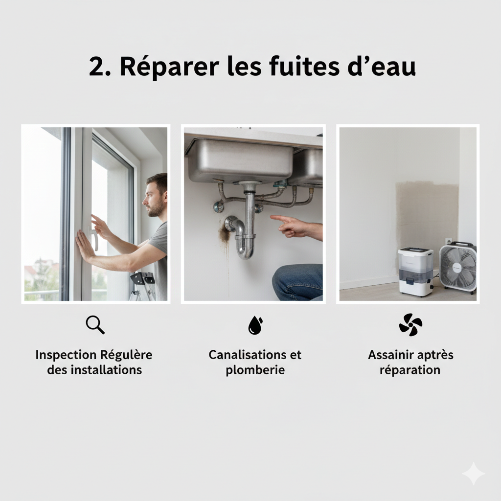 Réparer promptement les fuites d'eau