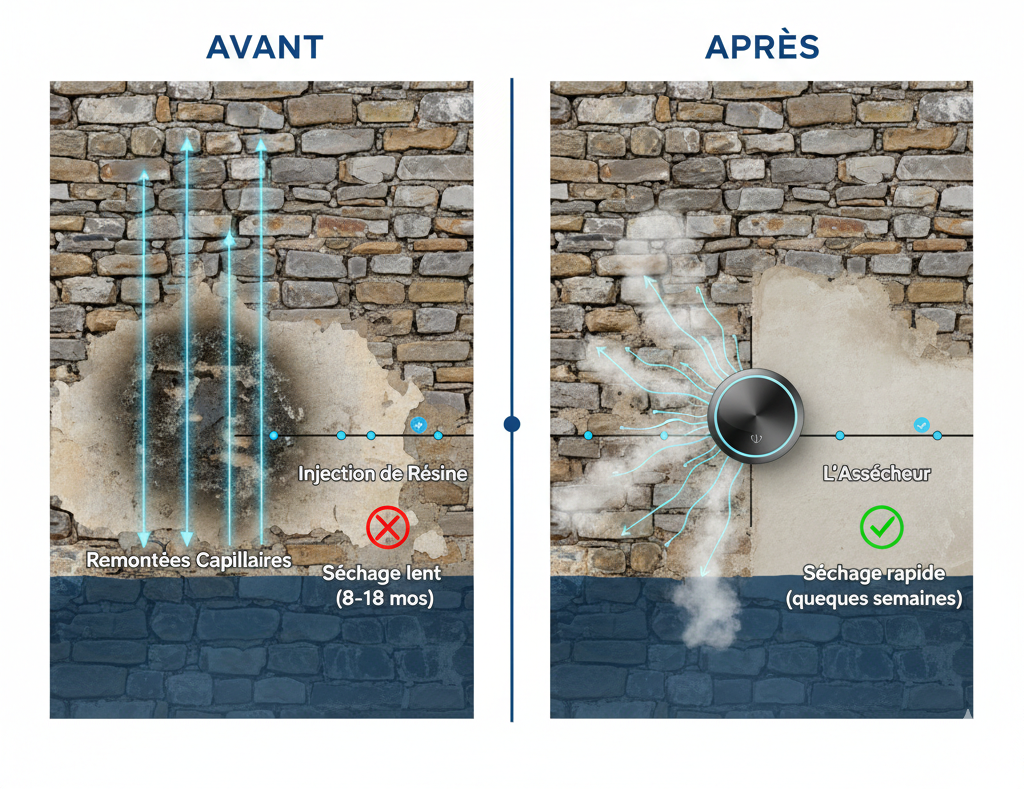 Injection de résine : en quoi L&rsquo;Assécheur fait vraiment la différence ?