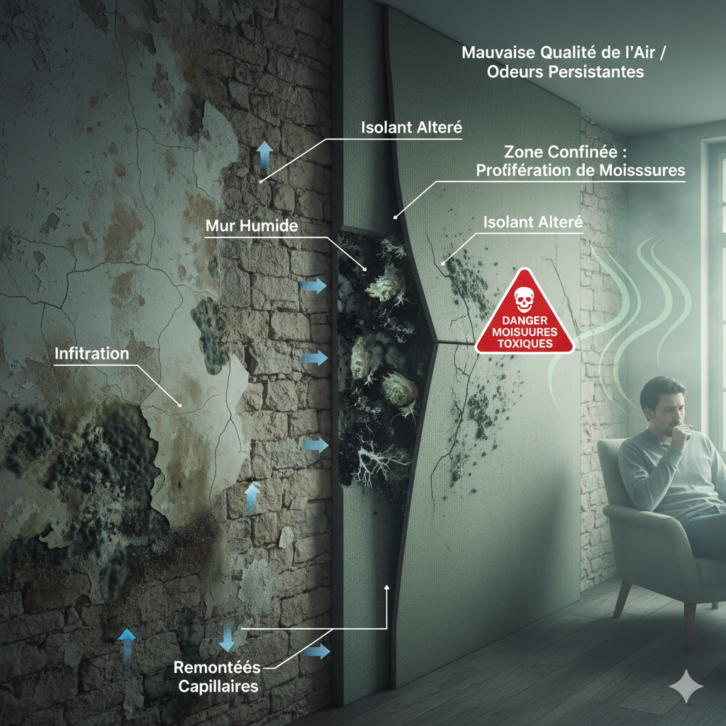 Pourquoi l&rsquo;isolation d&rsquo;un mur humide pose souvent problème
